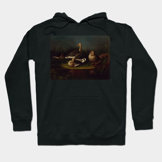 Greylag Geese, Copy After Ferdinand Von Wright by Magnus von Wright Hoodie by Classic Art Stall